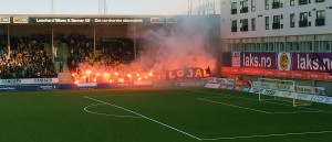 Søndagens tifo sett fra SNN-tribunen rett før Bodø/Glimt knuste serielederen: