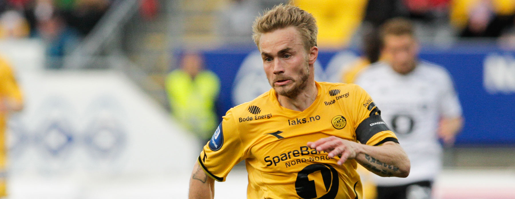 Bodø Glimts Trond Olsen ofret alt i sluttminuttene av eliteseriekampen mellom Bodø/Glimt og Rosenborg på Aspmyra Stadion. Kampen endte 1-0. Foto: Mats Torbergsen / NTB scanpix