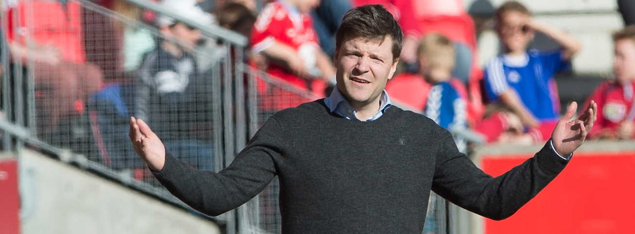 Aasmund Bjørkan på Brann stadion 10. april. Det ble tap 1-0. Foto: Marit Hommedal / NTB scanpix