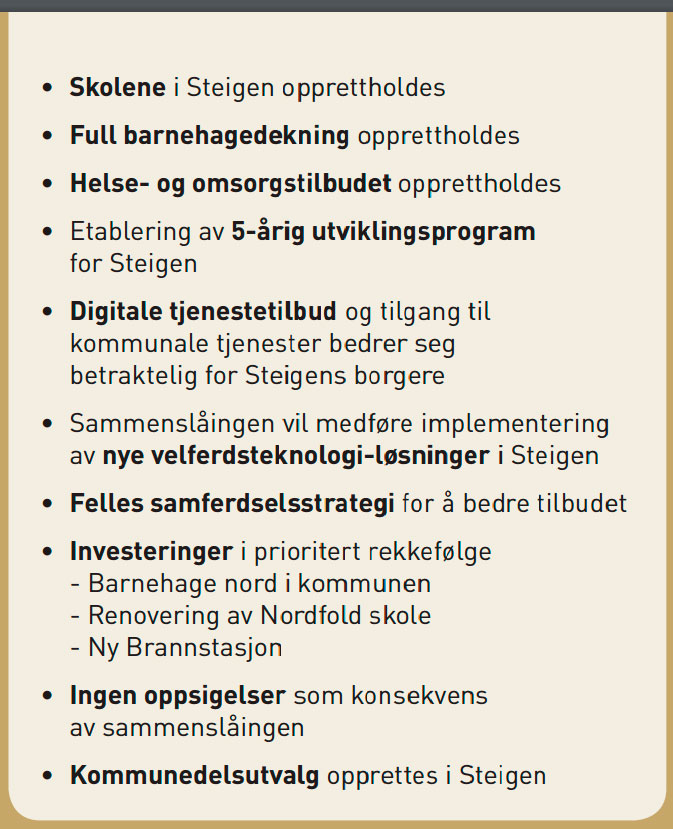 Dette betyr en sammenslåing for innbyggerne i Steigen kommune.